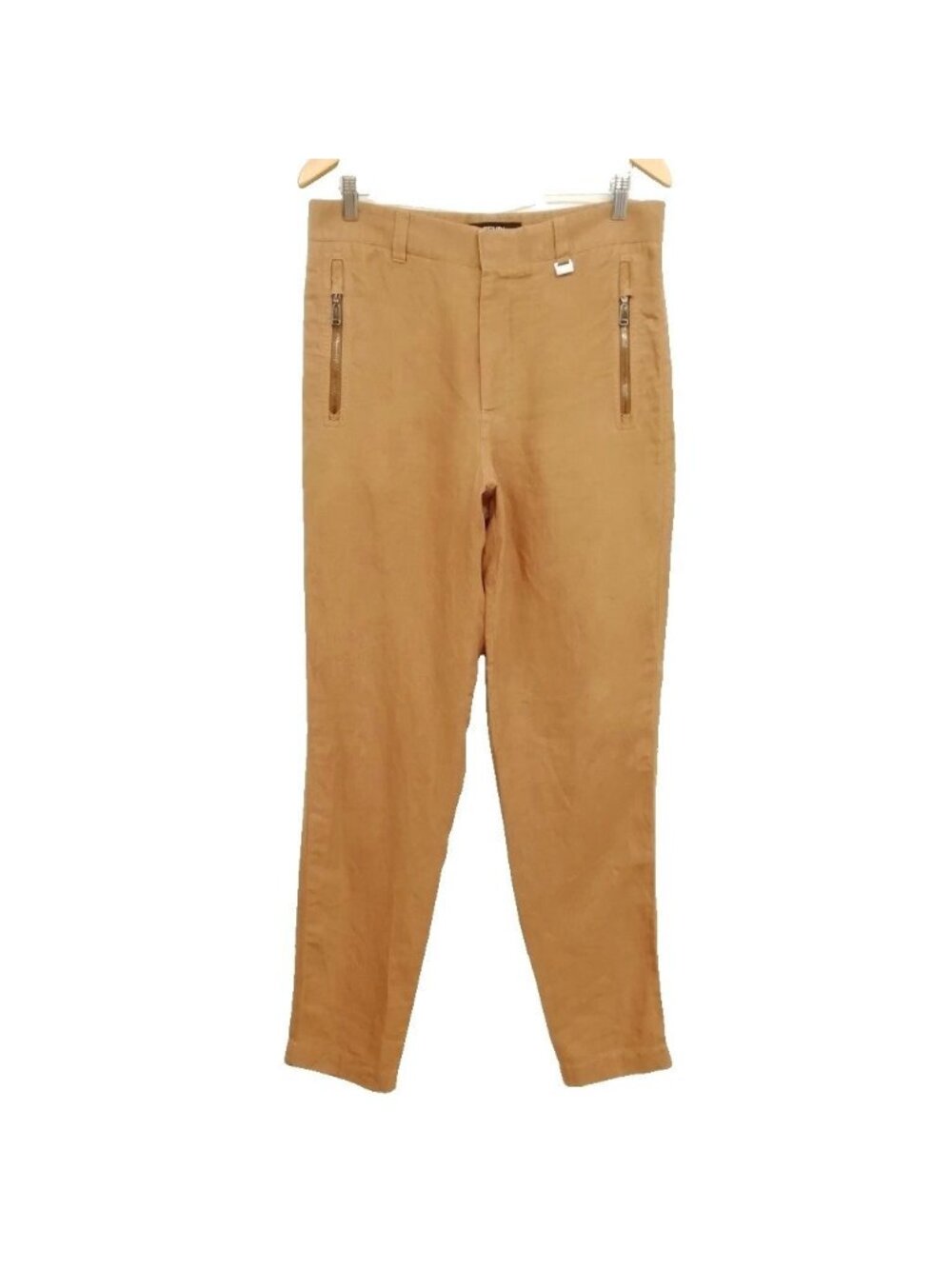 Fendi Linen Long Pants Sample 48 Brown